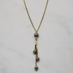 14k Two Tone Gold Necklace | 19" | Stylish Edge