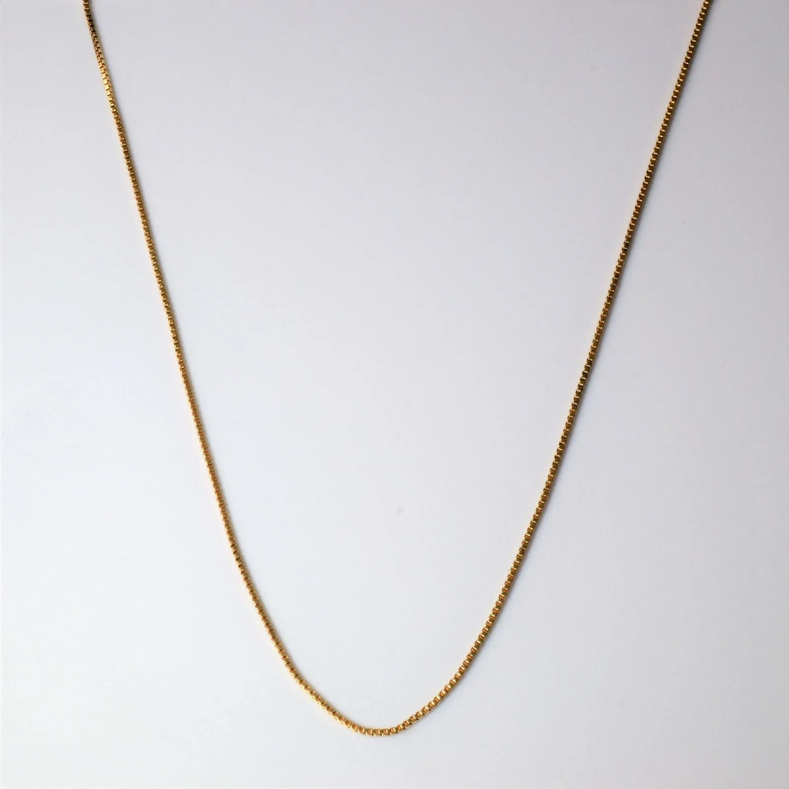 10k Yellow Gold Box Chain | 18"| Daily Layer All Day Spark