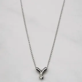 Effortless Touch Glam Ready Solitaire Diamond Necklace | 0.03ct | 16" |