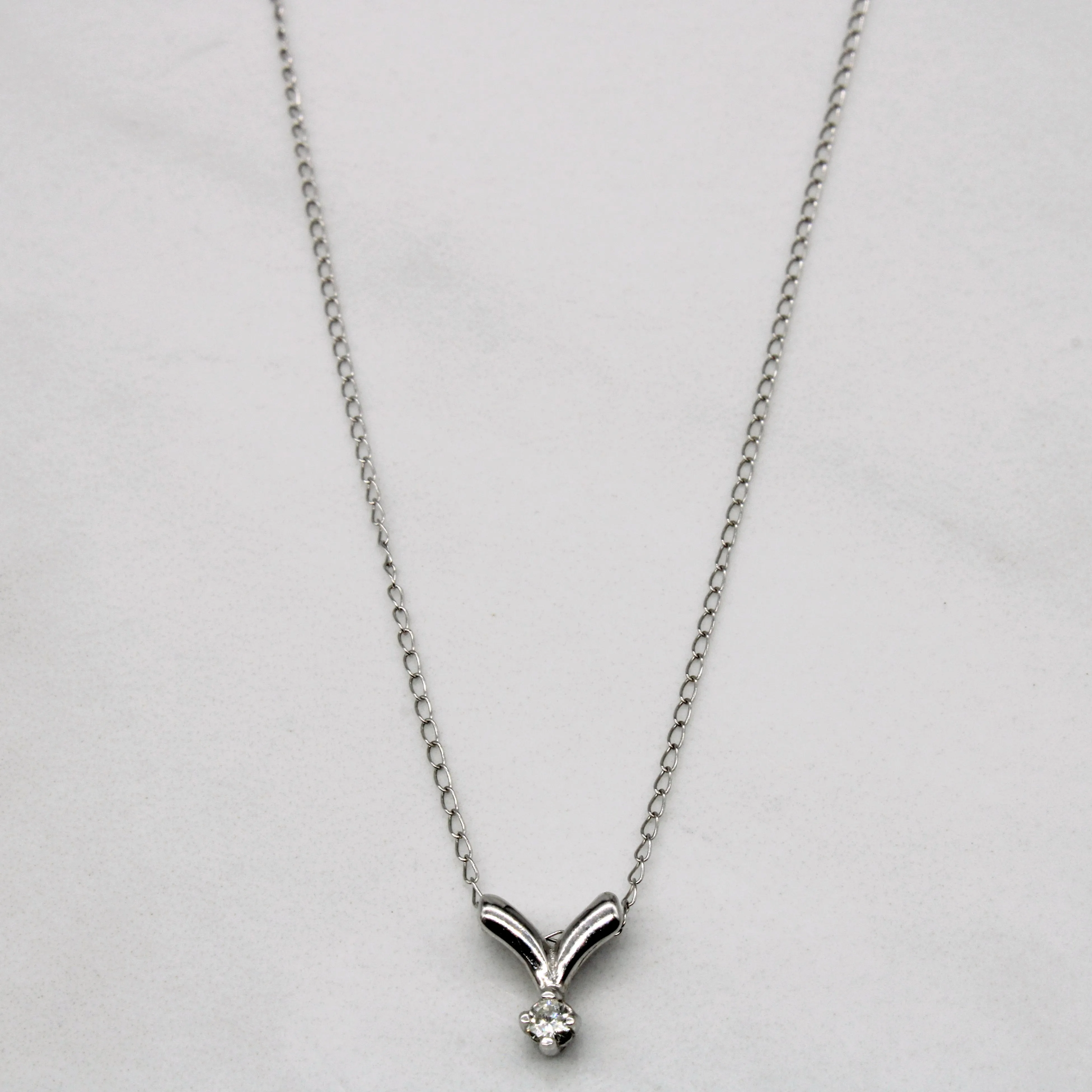 Effortless Touch Glam Ready Solitaire Diamond Necklace | 0.03ct | 16" |