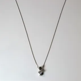 Bold Craft Polished Element Solitaire Diamond Necklace | 0.25ct | 18" |