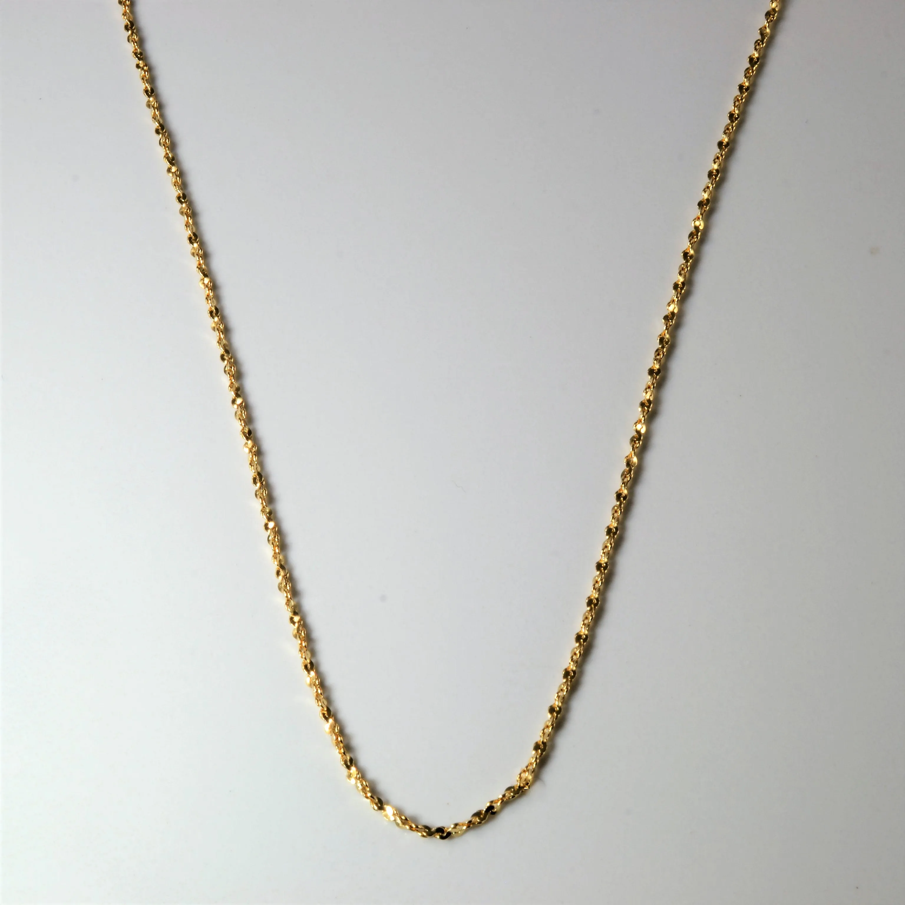 Urban Touch Trendy Accessories 10k Yellow Gold Twisted Serpentine Chain | 18" |