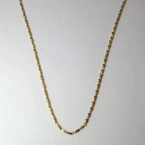 Urban Touch Trendy Accessories 10k Yellow Gold Twisted Serpentine Chain | 18" |