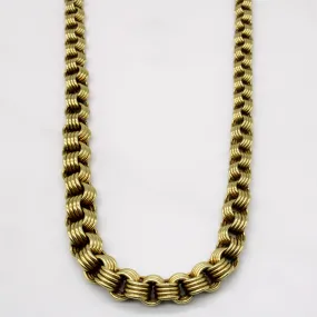 Lively Accent 14k Yellow Gold Unique Link Chain | 17" |