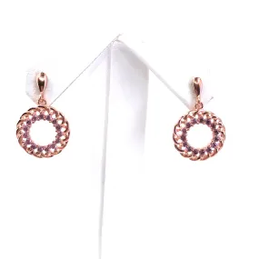 Rose Gold Plated Sterling Silver Circle Earrings Safe Creation