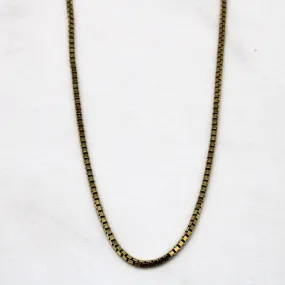10k Yellow Gold Box Chain | 20" | Everyday Glam Luxury Design Pieces