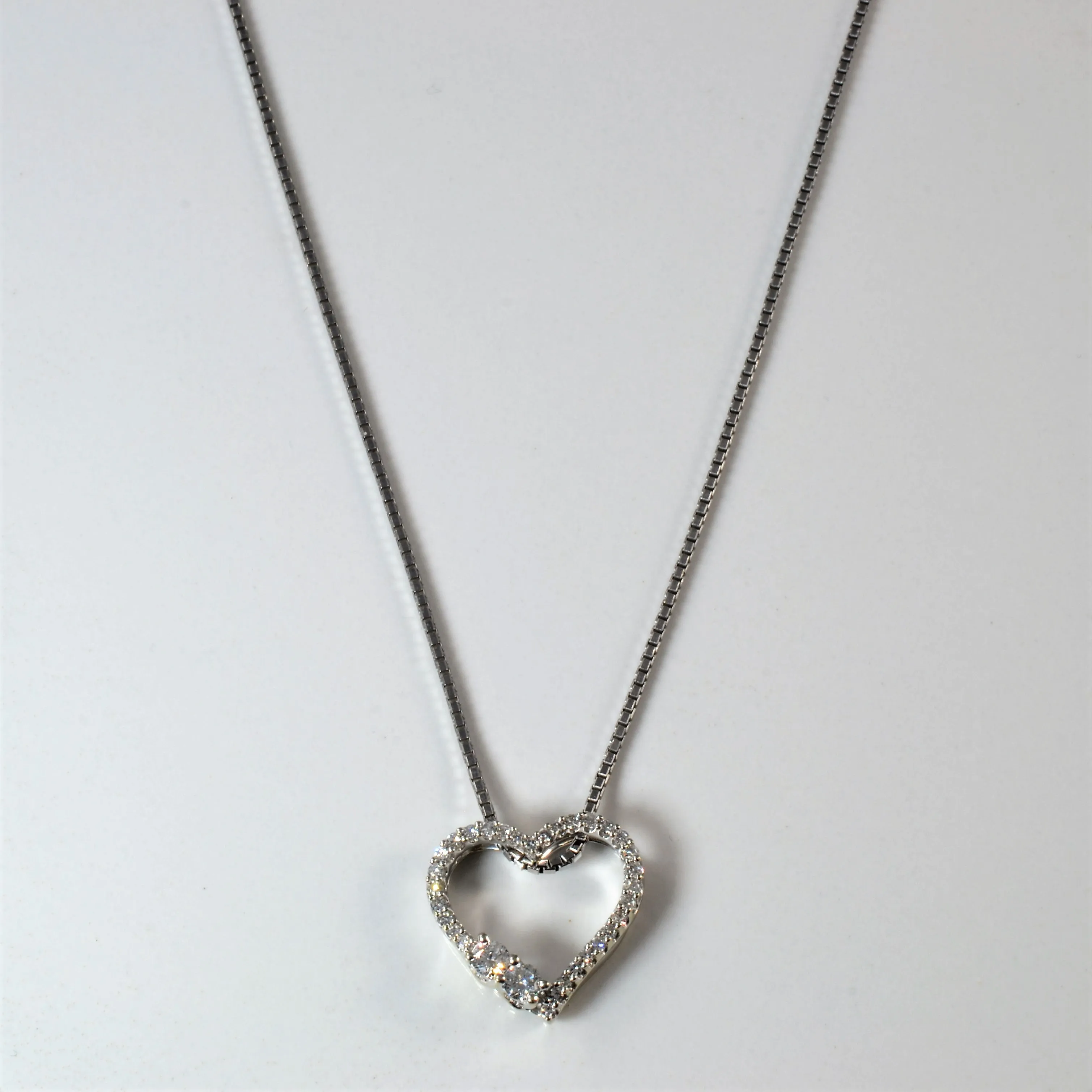 Pave Diamond Heart Necklace | 0.36ctw | 16" | Polished Element Winter Vibes