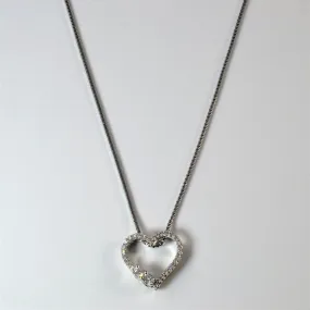 Pave Diamond Heart Necklace | 0.36ctw | 16" | Polished Element Winter Vibes