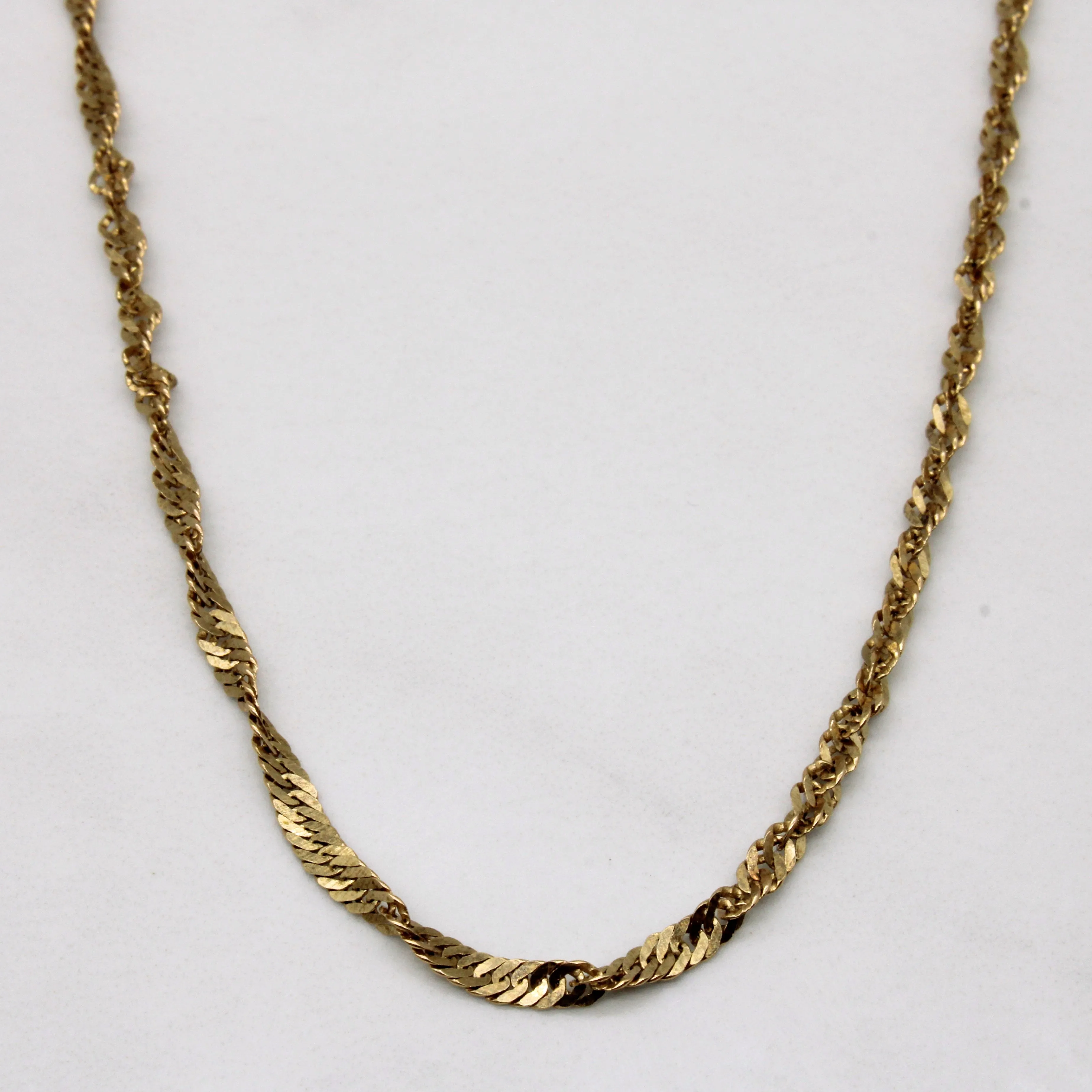 10k Yellow Gold Singapore Chain | 30" | Stylish Element
