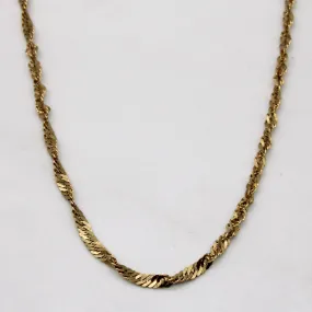 10k Yellow Gold Singapore Chain | 30" | Stylish Element