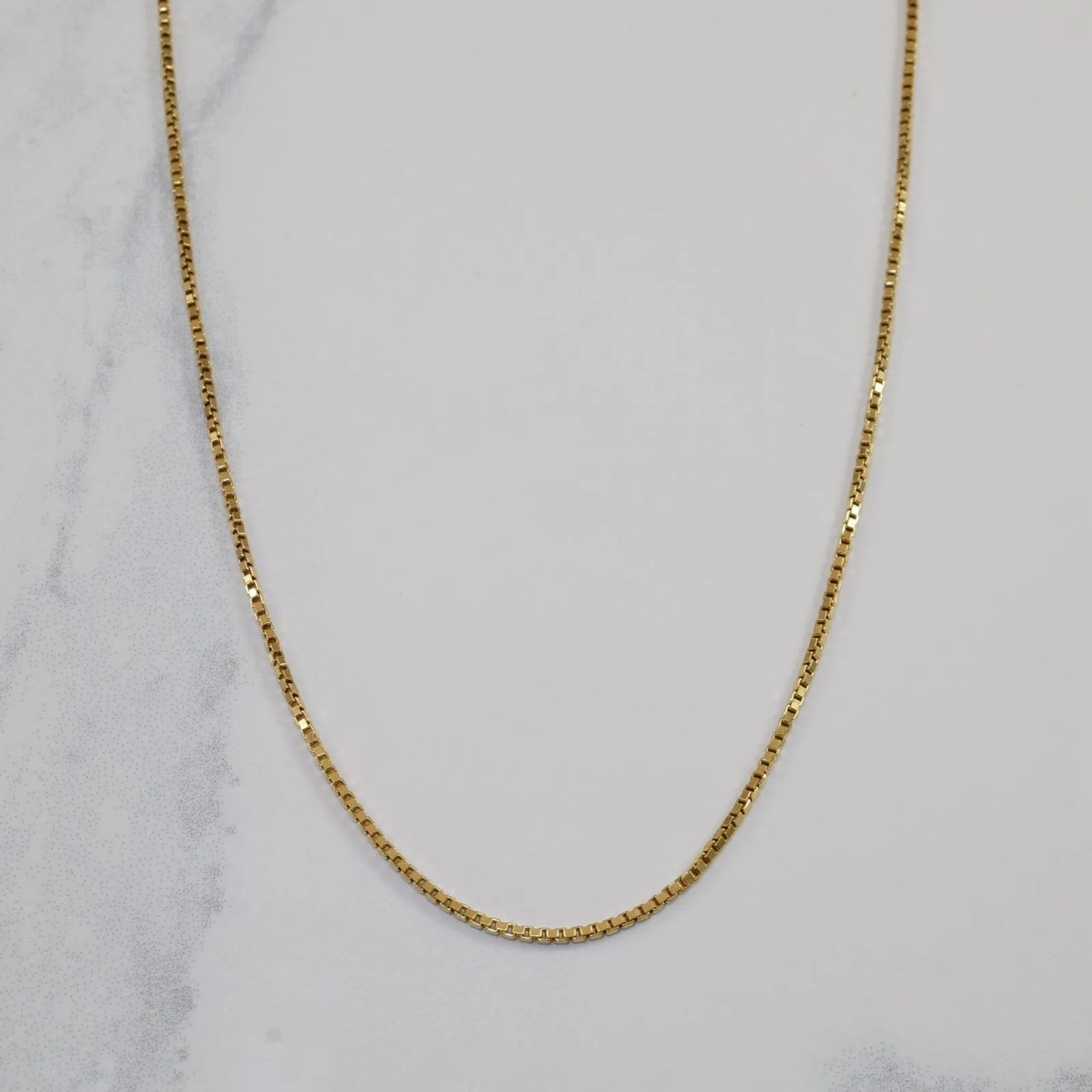 Luxurious Piece Brunch Date 10k Yellow Gold Box Chain | 22" |