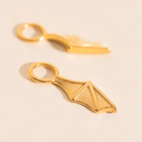 Bat Wing Chunky Huggie Hoop Charms Statement Piece Brilliant Item