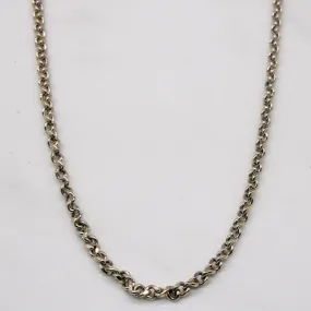10k White Gold Chain | 19" | Sunlight Shine