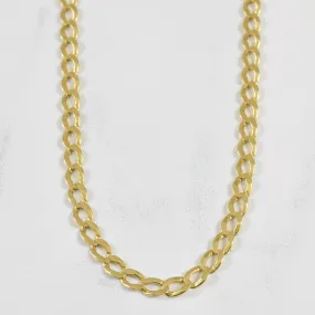 Classic Attire Subtle Elegance 14k Yellow Gold Cuban Chain | 25" |