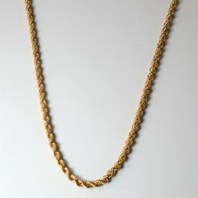 Neutral Mood 10k Yellow Gold Rope Chain | 18" |