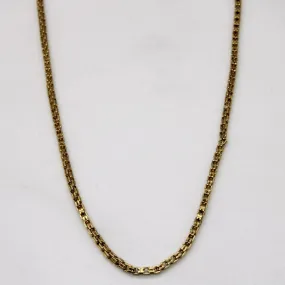 10k Yellow Gold Box Link Chain | 22" | Fashionable Jewelry