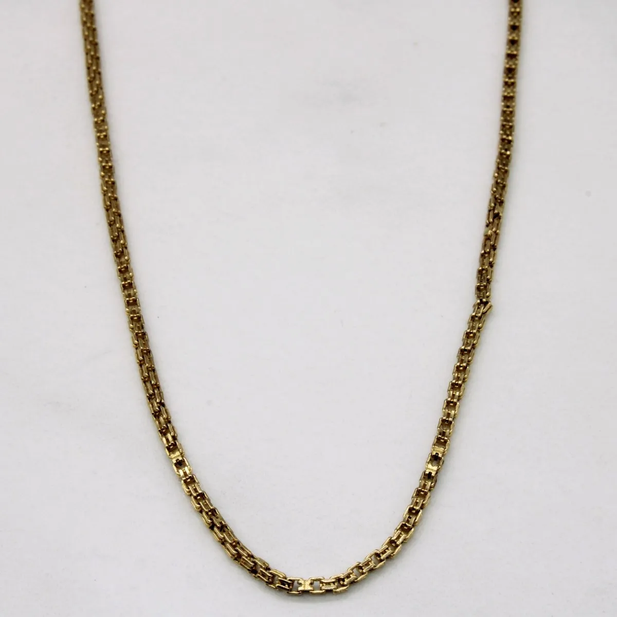 10k Yellow Gold Box Link Chain | 22" | Fashionable Jewelry