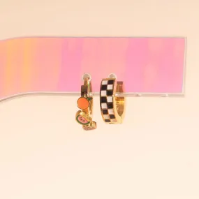 Checkered Fruit Stack Pack (2 items) Curved Jewelry High-Quality Creation