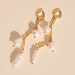 Pearl Drift Huggie Hoop Charms Gorgeous Selection