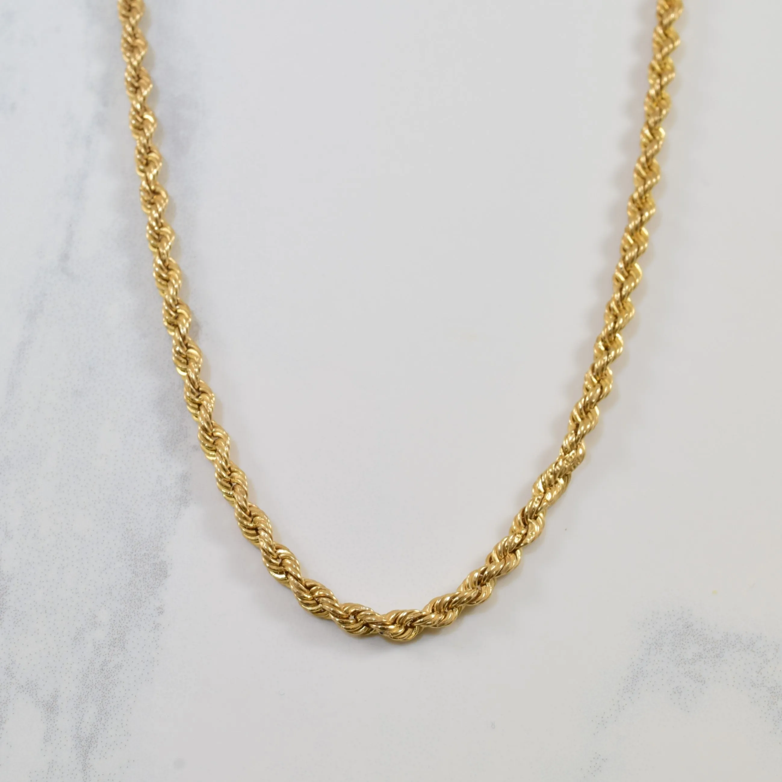 10k Yellow Gold Rope Chain | 30" | Radiant Shine Look