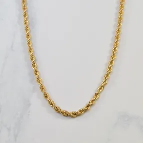 10k Yellow Gold Rope Chain | 30" | Radiant Shine Look