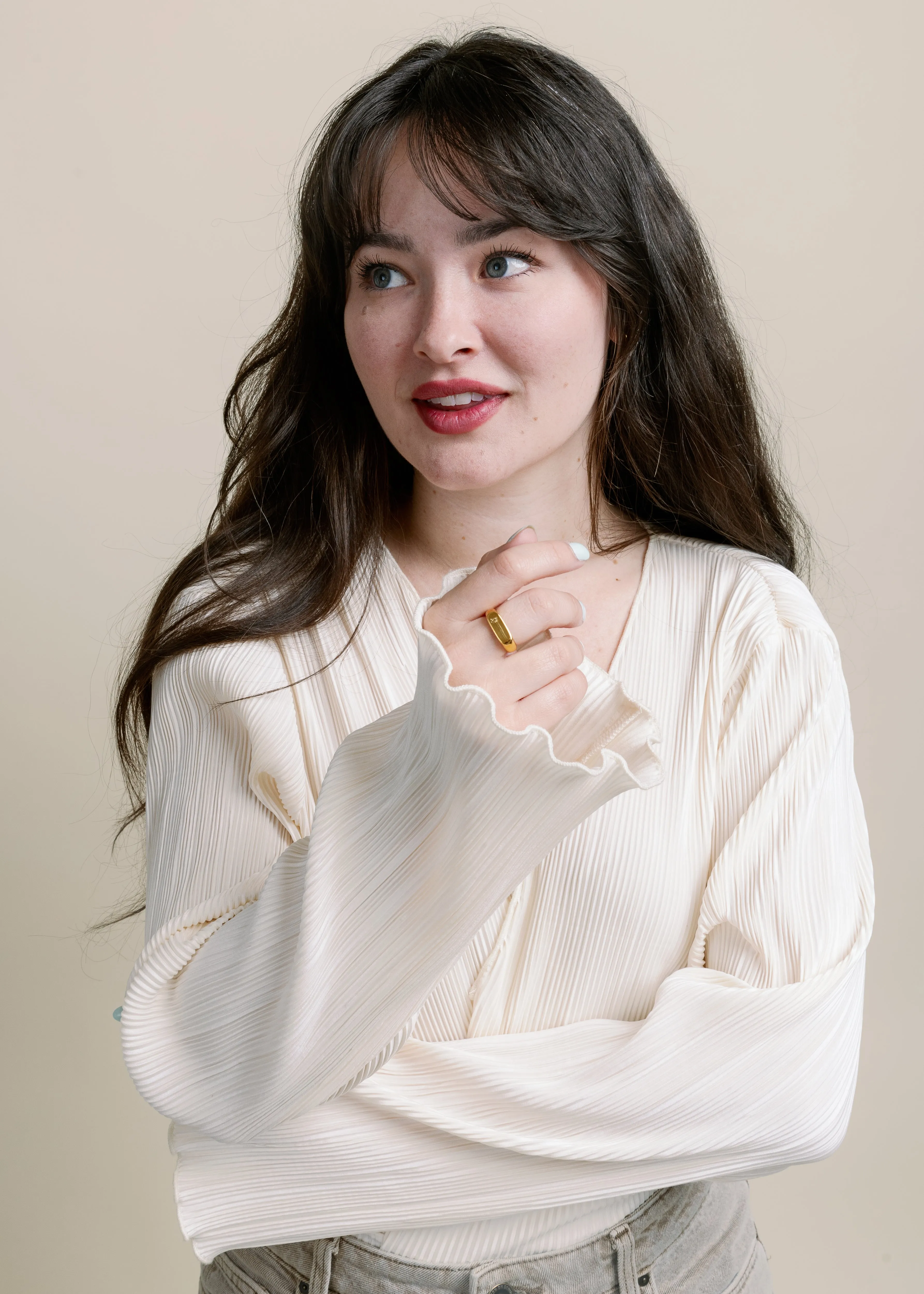 Stamped Daisy Ring Trophy Item Stylish Jewelry