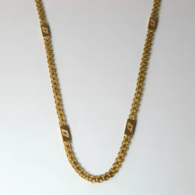 Casual Wear Luxury Accent 14k Yellow Gold Fancy Bismarck Chain | 24" |