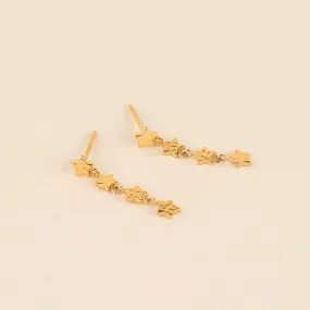Star Dangle Stud Earrings Daytime Accessory Dainty Item