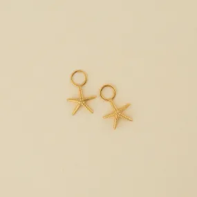 Starfish Huggie Hoop Charms Beautiful Aesthetic Graceful Look