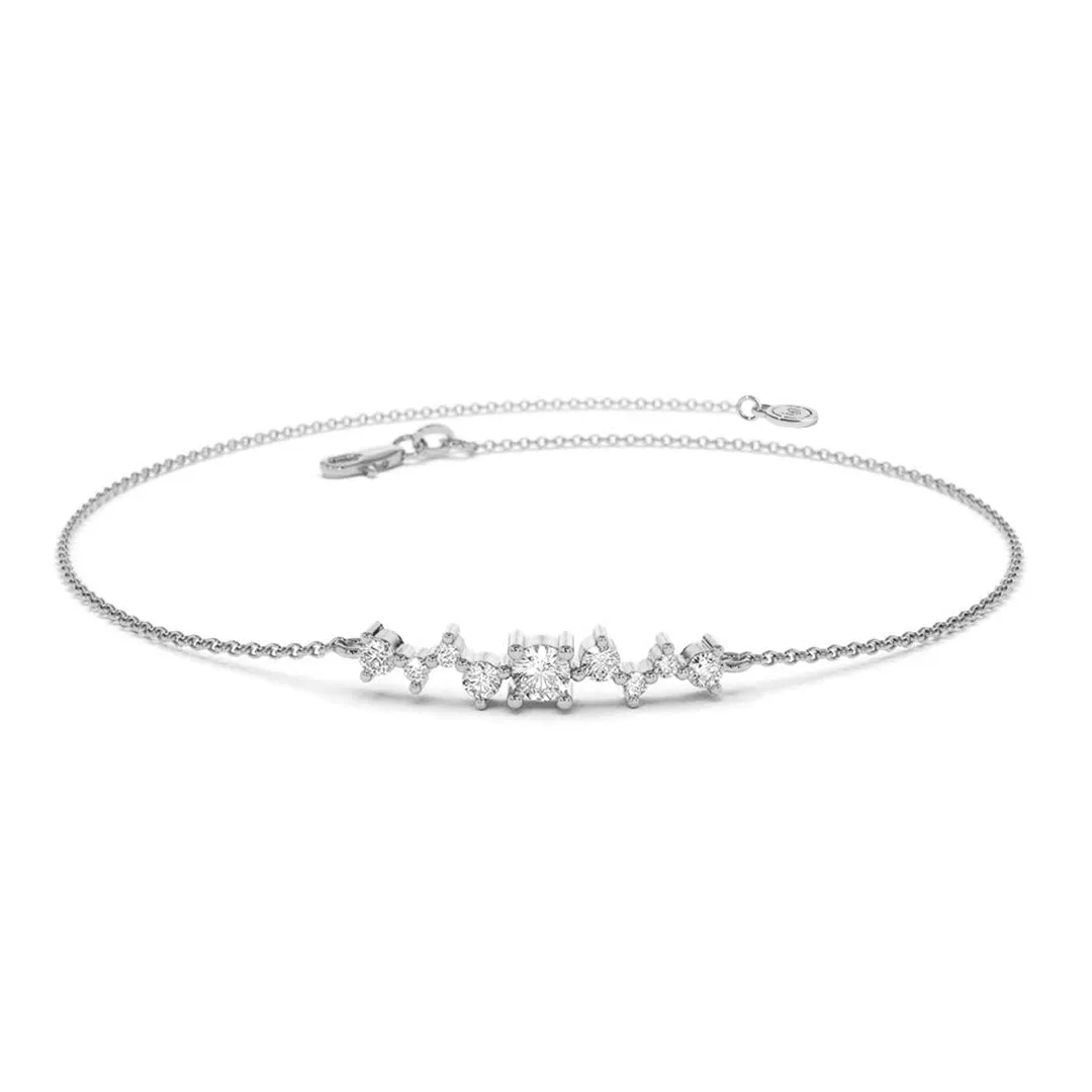 Starburst Cluster Moissanite Bracelet Dreamy Mood
