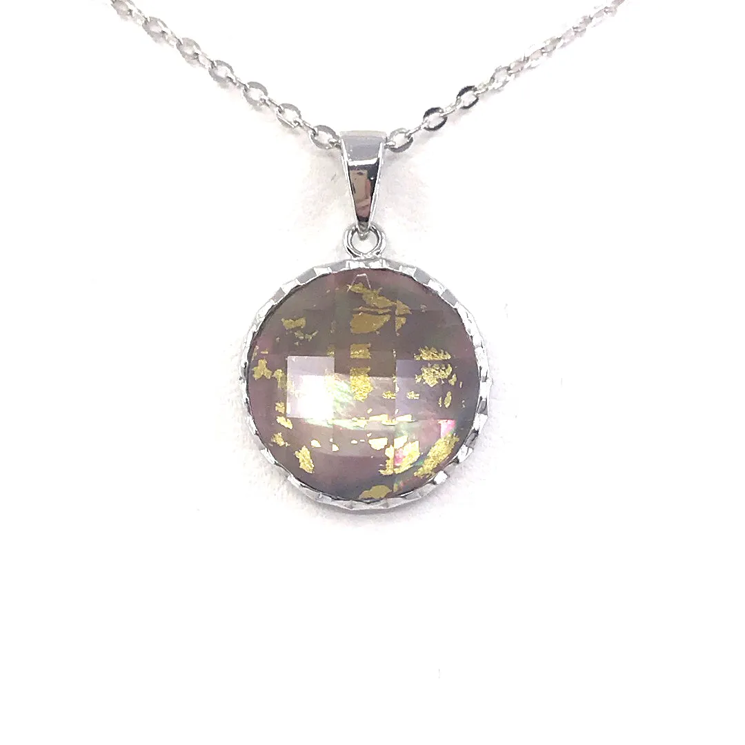 Sterling Silver Circle Pendant Necklace Custom Ornament