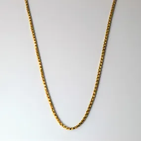 Italian 14k Yellow Gold Popcorn Chain | 18"| Iconic Style