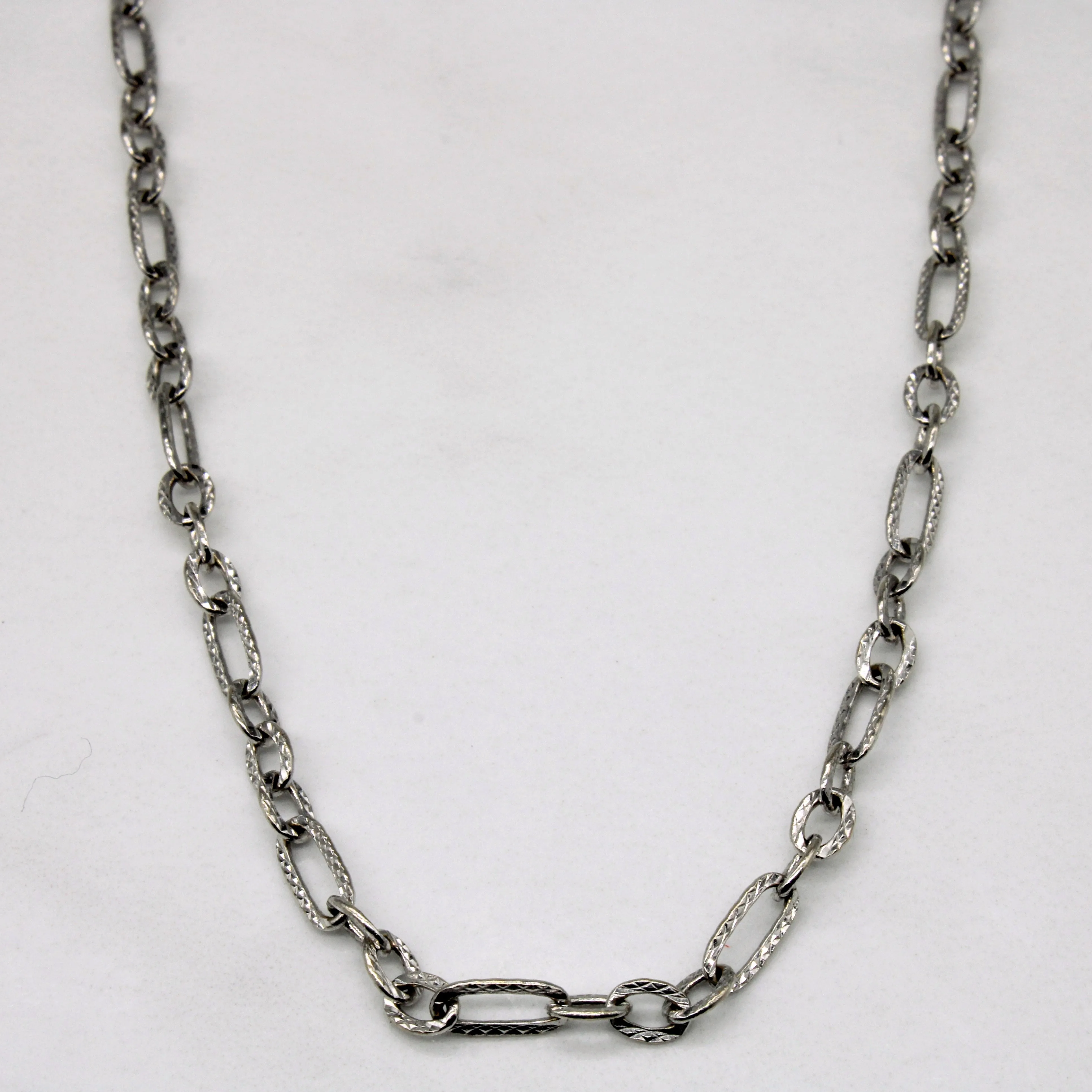 18k White Gold Necklace | 20" | Polished Mood Daily Outfit