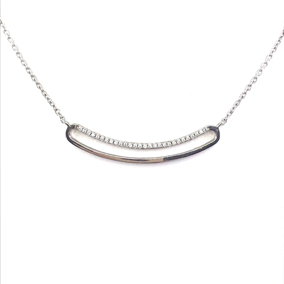 Statement Gift Active Wear Sterling Silver Bar Necklace