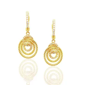 Sterling Silver Circle Gold Plated Earrings Secure Product Delicate Style