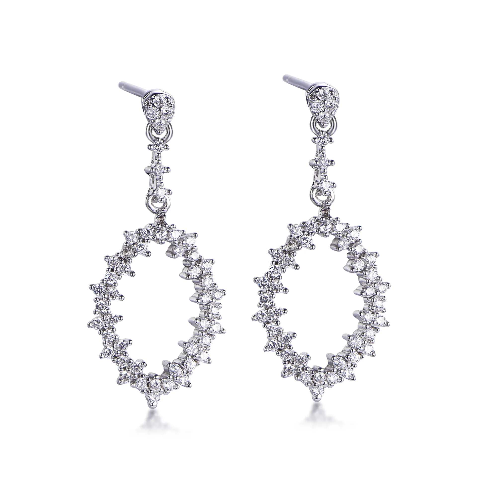 Sterling Silver CZ Marquis Earrings Affordable option