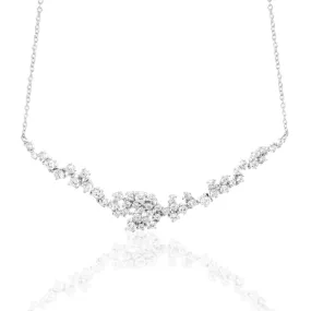 Sterling Silver CZ Sprinkled Bar Necklace For Grandpa