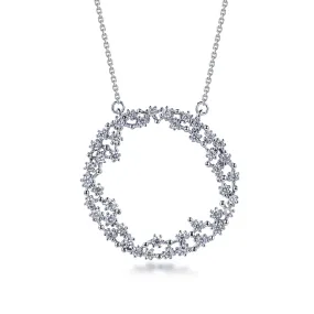 Braided Jewelry Sterling Silver CZ Sprinkled Necklace