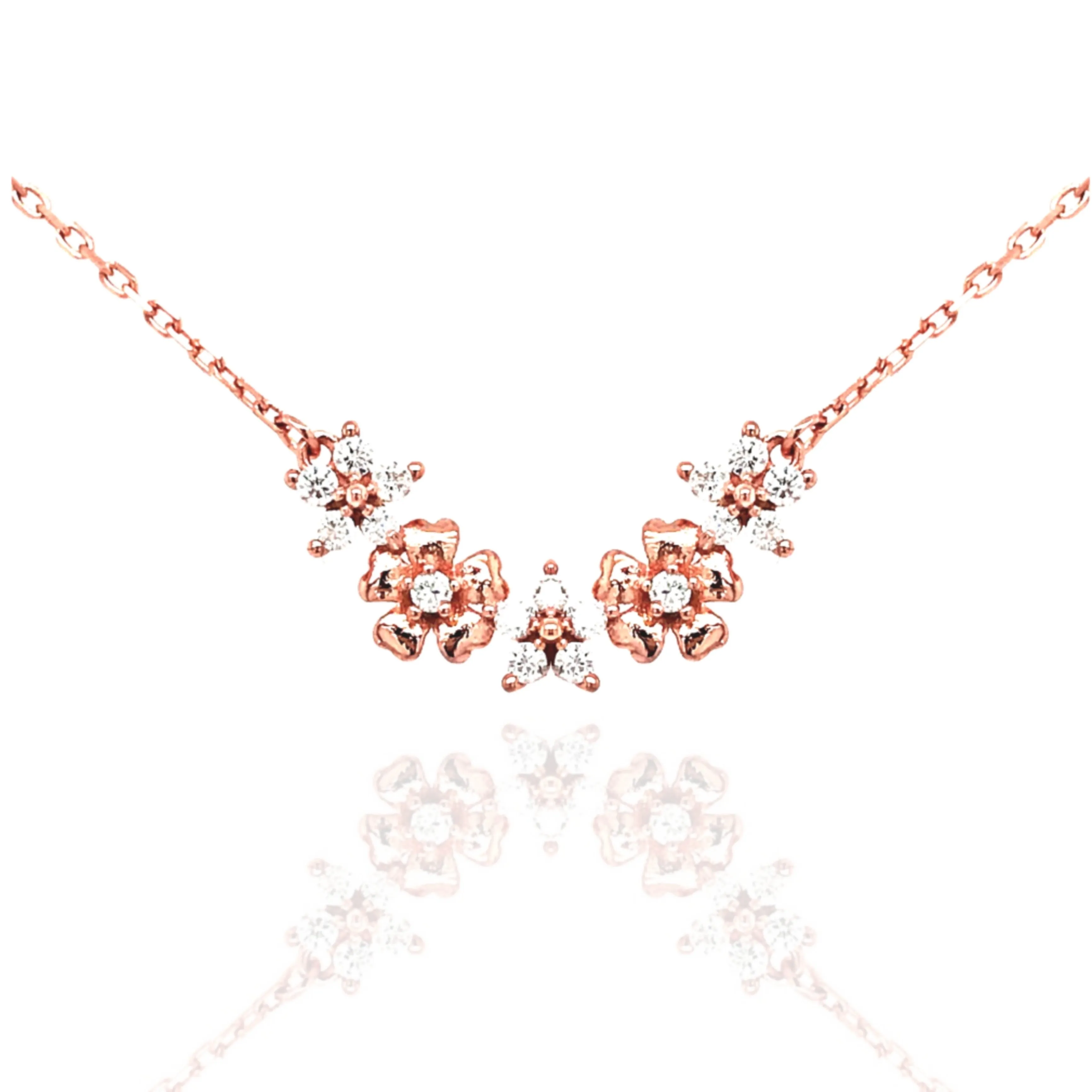 Sterling Silver Flower Bar Necklace Mindful Item