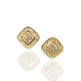 Glittering Product Striking Item Sterling Silver Gold Plated Stud Earring