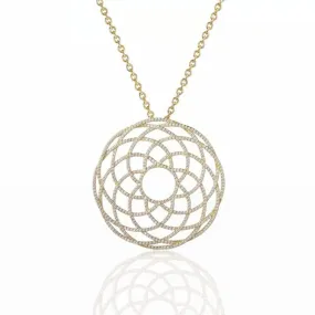 Great Accessory Minimal Beauty Sterling Silver Interlocking Circles Pendant Necklace
