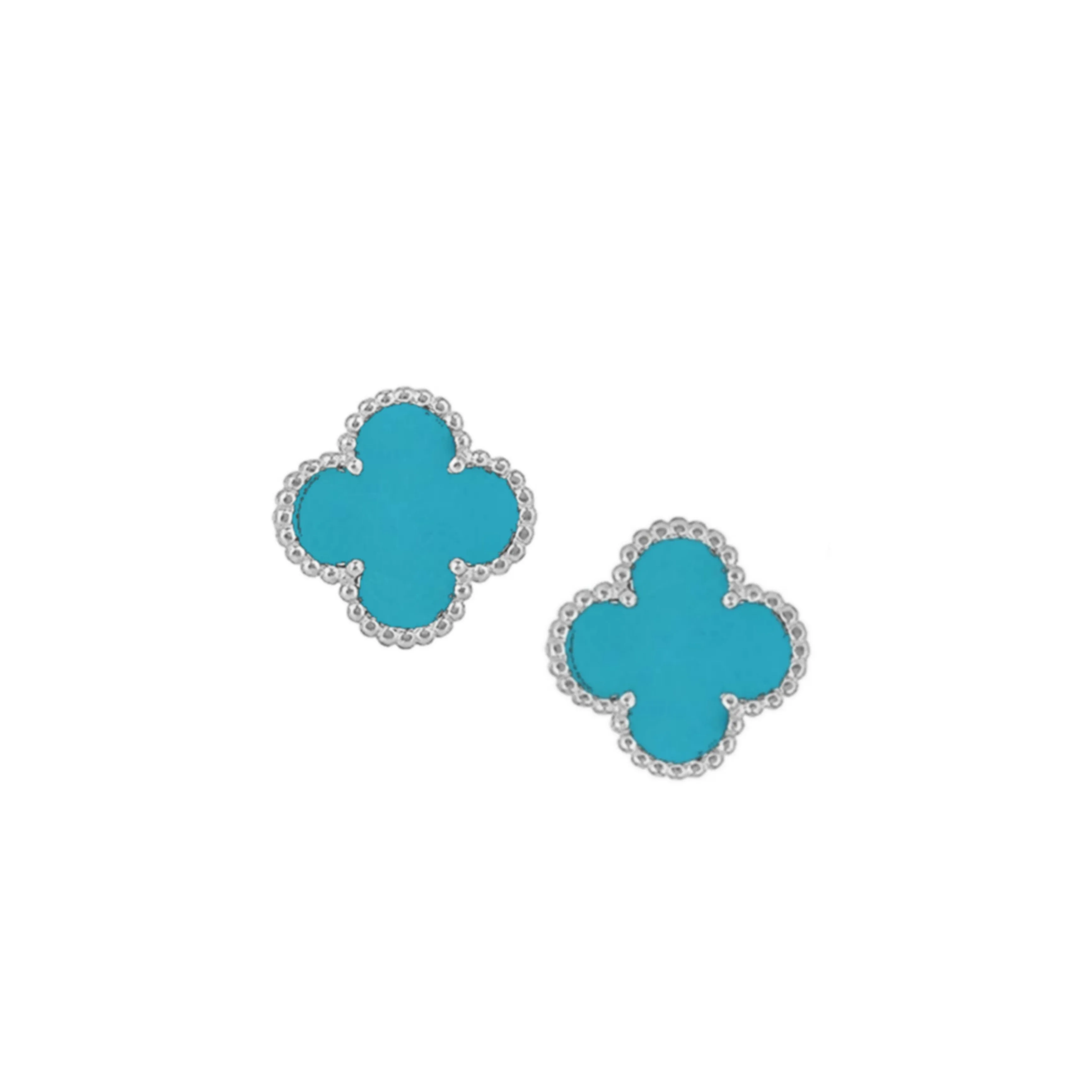 Sterling Silver Small Clover Stud Earrings Miniature Adornment