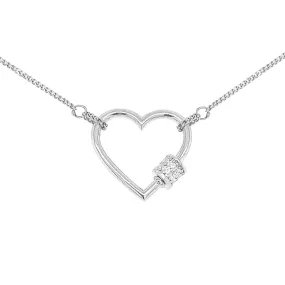 Daily Casual Sterling Silver Small Flower With CZ Rondelle Necklace