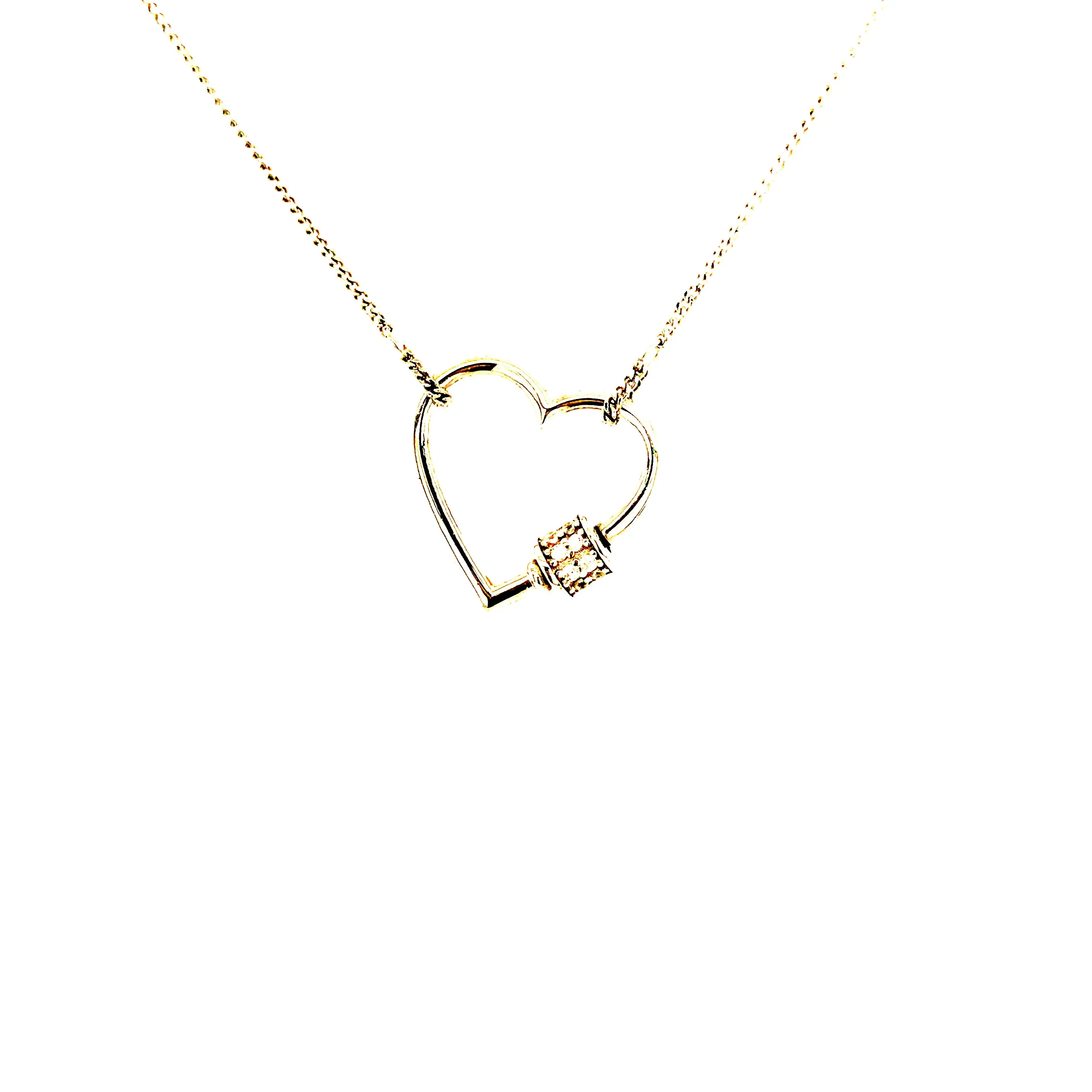 Personal Event Jewelry Sterling Silver Small Open Heart Necklace