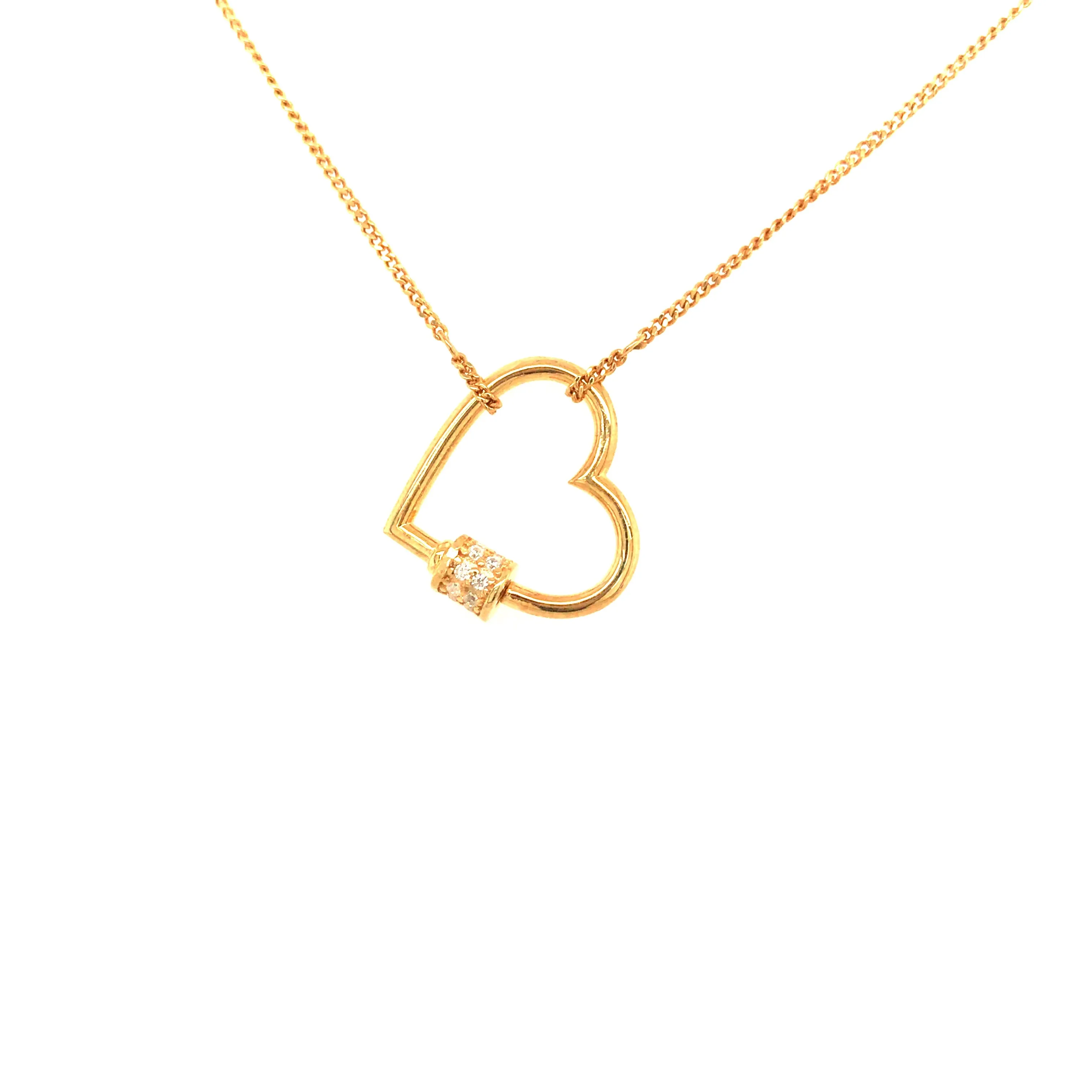 Minimal Edge occasional wear Sterling Silver Small Open Heart Necklace