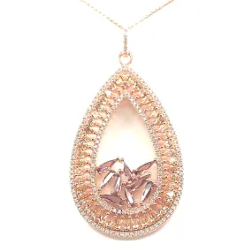 Sterling Silver Teardrop Pendant Necklace Youth Accent trendy youth