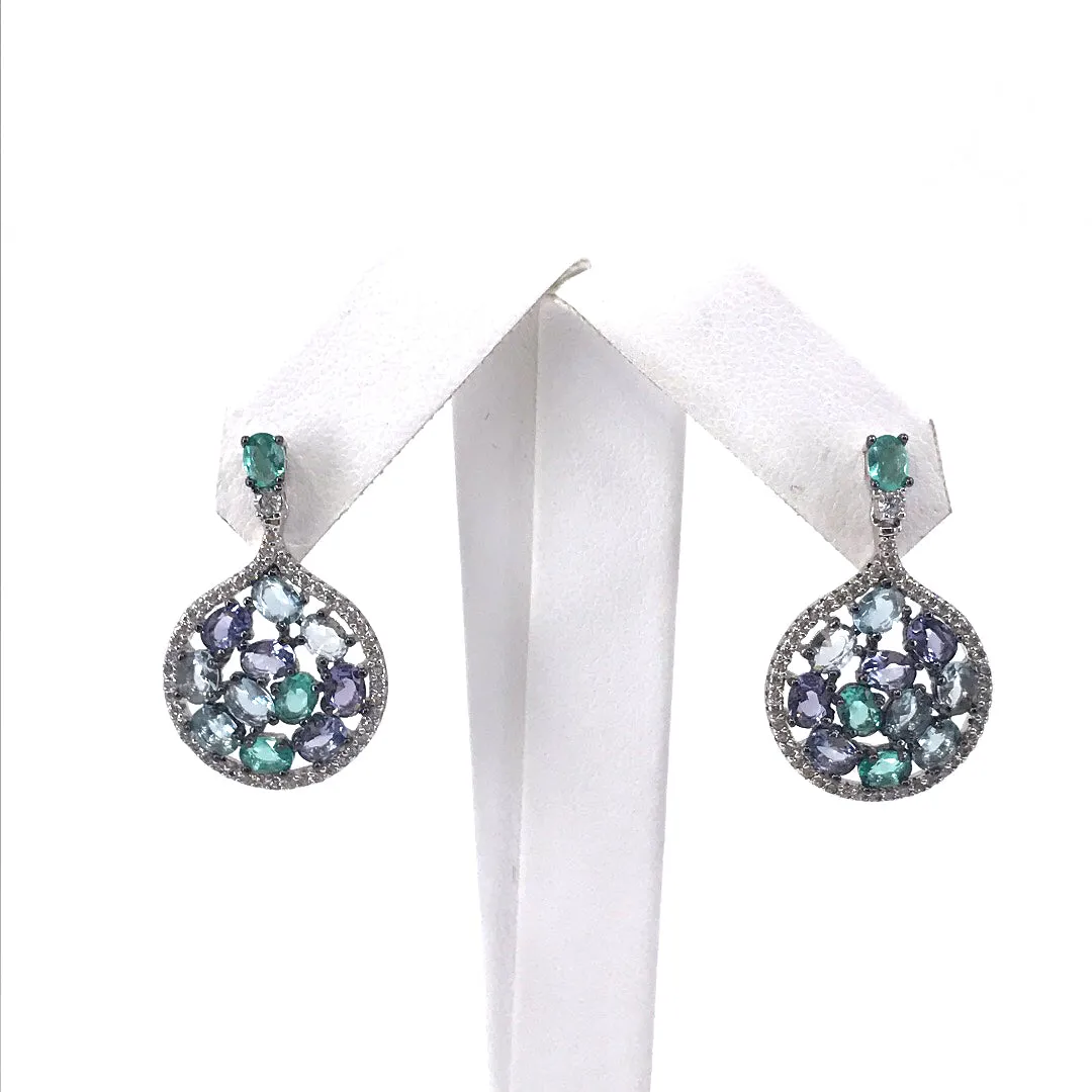 Curved Accessory Refined Must-Have Sterling Silver Teardrop/Round Earrings