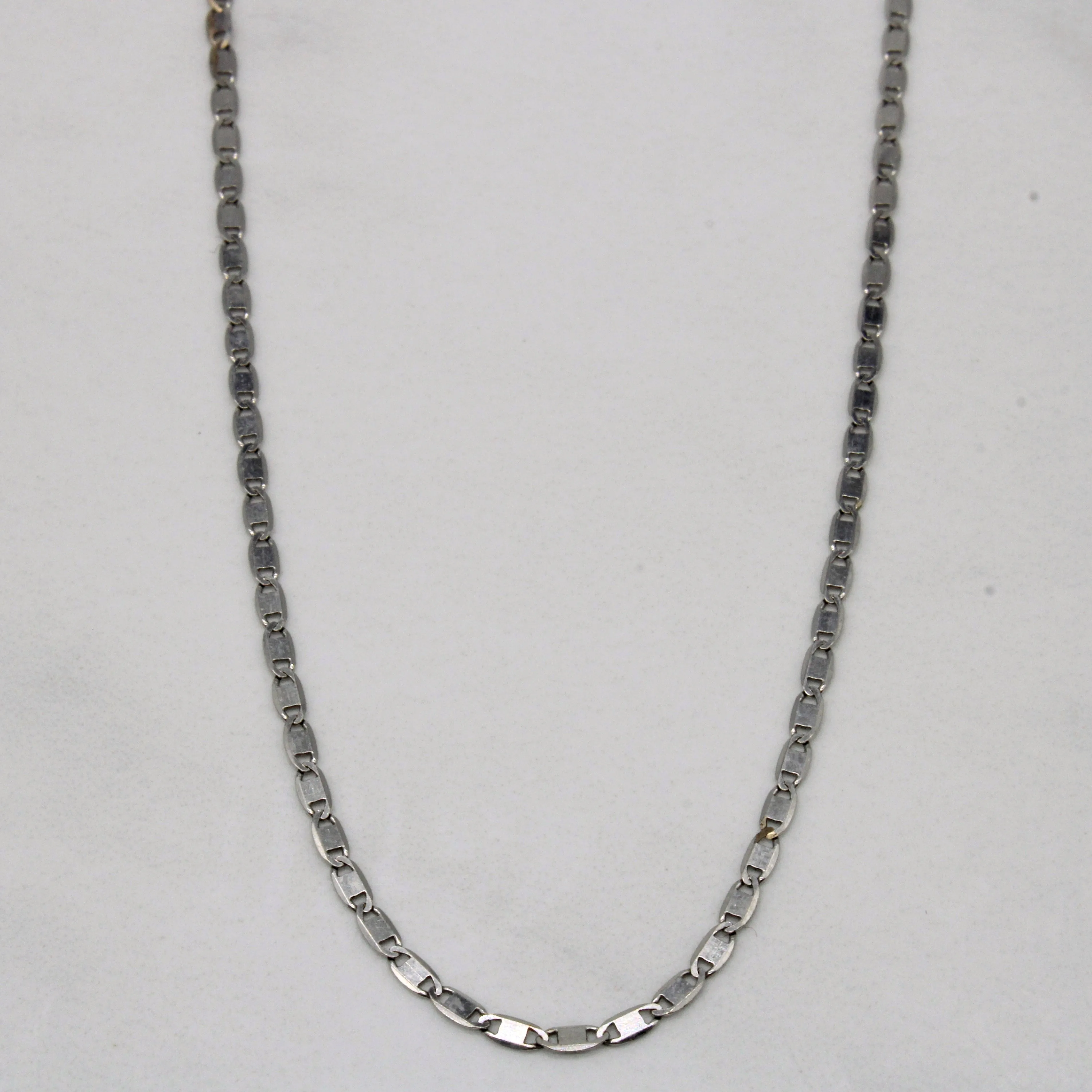 Radiant Finish Pieces Timeless Fashion 18k White Gold Anchor Link Chain | 18" |