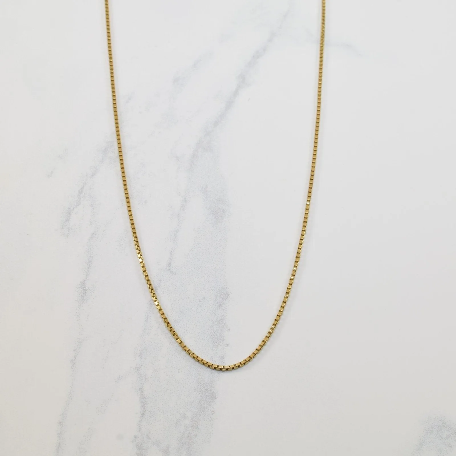 10K Yellow Gold Box Chain | 23" | Trendy Accessory Shine Bright