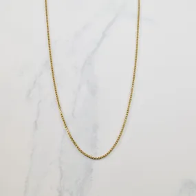 10K Yellow Gold Box Chain | 23" | Trendy Accessory Shine Bright
